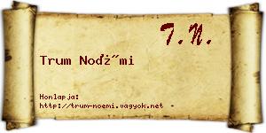 Trum Noémi névjegykártya
